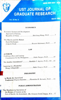 UST Journal of Graduate Research