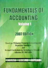 Fundamentals of Accounting Volume 1