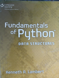 Fundamentals of Python: Data Structures