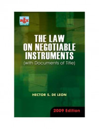 The Law on Negotiable Instruments (with Documents of Title)