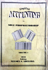 Simplified Accounting for Sole Proprietorship